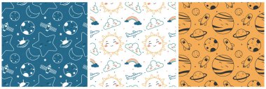 Şablon El Çizimli Çizim Çizimi Gülen Karakter ve Mutluluk Yüzüyle Gülümsemesiz Desenli Çizim Çizimi