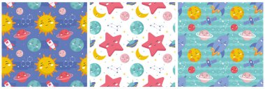 Gülen Karakter ve Mutluluk Yüzü Şablon Elle Çizilmiş Düz Çizilmiş Çizgi Filmlerdeki Gülümsemesiz Desen Tasarım Çizimi