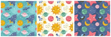 Gülen Karakter ve Mutluluk Yüzü Şablon Elle Çizilmiş Düz Çizilmiş Çizgi Filmlerdeki Gülümsemesiz Desen Tasarım Çizimi