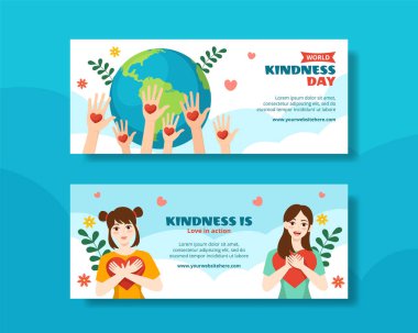 Dünya İyilik Günü Yatay Bayrak Düz Çizim El Şablonları Çizim Arkaplan ResimleriName