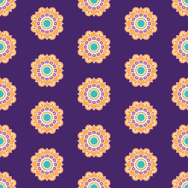 Mutlu Diwali Kusursuz Desenli Çizgi El Çizim Şablonunda Hindistan Süsleme Işık Festivali Tasarımı