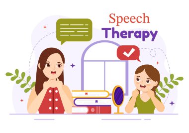 Eğitim Dili Eğitiminde Temel Dil Becerileri ve Artikülasyon Sorunu ile Konuşma Terapisi Vektör İllüstrasyonuName