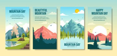 Uluslararası Dağ Günü Sosyal Medya Hikayeleri Çizer El Şablonları Arkaplan Resimleri