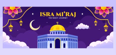 Isra Mi 'raj Kapak Düz El Çizim Şablonları Arkaplan Resimleri