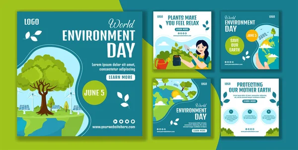 Çevre Günü Sosyal Medya Düz Çizgi Film Elleri Şablonları Çizim Arkaplan Resimleri