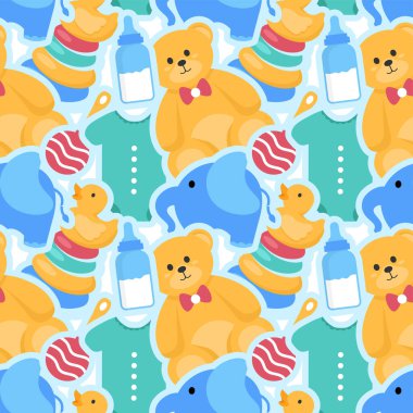 Bebek Kusursuz Desen Tasarımı, Tarz Çizim Çizimi Çizimi Çiziminde Basit Dekoratif Özellikler