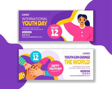 Gençlik Günü Yatay Sancak Düz Çizgi El Şablonları Çizim Arkaplan Çizimi