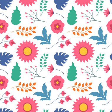 Çiçeksiz Desen Tasarım Çizim Şablonu Çiçek Açan Dallar ve Yaprak Çiçeği El Çizimi Çizimi Çizim Şablonu