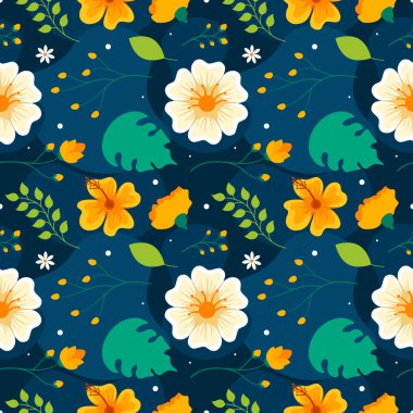 Çiçeksiz Desen Tasarım Çizim Şablonu Çiçek Açan Dallar ve Yaprak Çiçeği El Çizimi Çizimi Çizim Şablonu