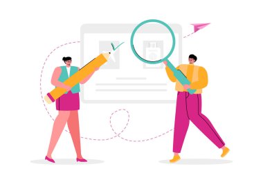 Göçmenlik Danışmanı Vektör İllüstrasyonu, Düz Çizgi Film Arkaplanını Taşımayı Planlayan Halka Tavsiye Verme Danışmanı