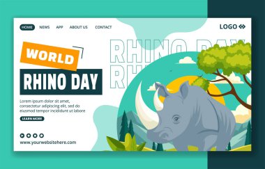 Gergedan Günü Sosyal Medya İniş Sayfası Çizer El Şablonları Çizim Arkaplan Resimleri