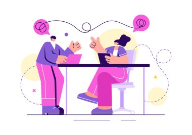 Yaşam Koçu Danışmanlık, Eğitim, Motivasyon, Danışmanlık Perspektifi ve Kendi Kendine Eğitmenlik İçin Vektör İllüstrasyonuName