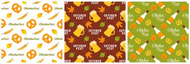 Festive Oktoberfest Kusursuz Çizgi Film Çizimi Tasarımı