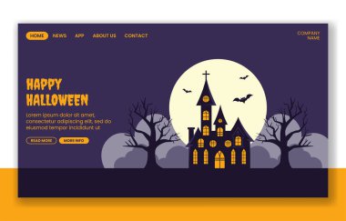 Cadılar Bayramı Gecesi Sosyal Medya İniş Sayfası Karikatür El Şablonları Çizim Arkaplan Çizimi