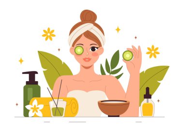 Doğal Kozmetik ve Eko Dost Ürünleri Bir Kadında Sorunlu Cilt veya Yüz Bakımı Konulu Spa Güzellik ve Sağlık Fotoğrafları