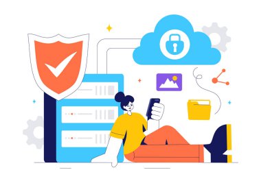 Bir Teknolojik Sunucuda Ağ, İnternet, Ev Sahipliği ve Yedekleme Sunucuları İçin Dijital Bulut Güvenlik Vektörü İlülasyonu