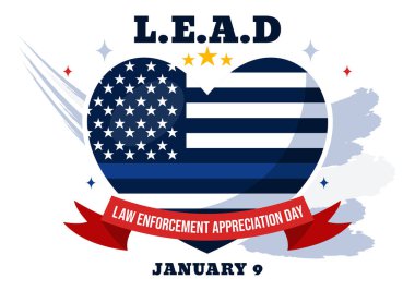 National Law Enforcement Appreciation Day or LEAD Illustration Celebrating and Showing Gratitude to Law Enforcement Officers in a Flat Background clipart