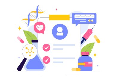 Biyohack Vektör İllüstrasyonu Biyohack ve Çevrimiçi Sağlık Bilgi Hacklemenin Teknolojik Sürecini Düzgünce Biçimlendirme