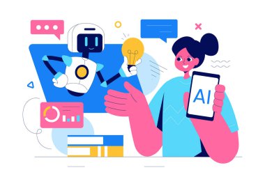 Yapay Zeka Vektörü İllüstrasyonu: Program Analiz Verisi ya da Bilimsel Bilimsel Bilimsel Bilimsel Bilimsel Bilimlerle Dijital Beyin, Teknoloji ve Mühendislik