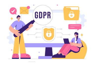 Siber Güvenlik, Kişisel Bilgi Koruma ve Erişim Kontrol Onayı içeren GDPR veya Genel Veri Koruma Düzenleme İlülasyonu