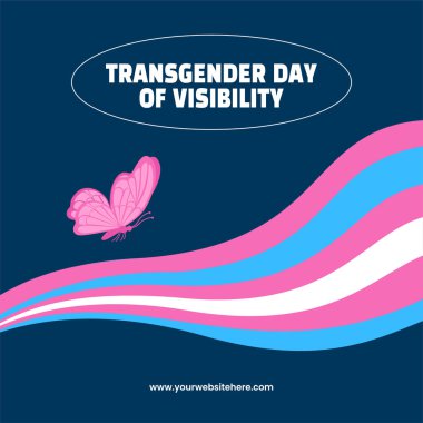 Cinsiyet Değiştirme Günü Görünümü İçin Toplum Desteği Sosyal Medya Postası