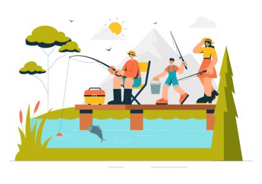 Sport Angler ve Lake Shore 'dan Yem ve Bot in a Recreation' la Balıkçılık Reklamları