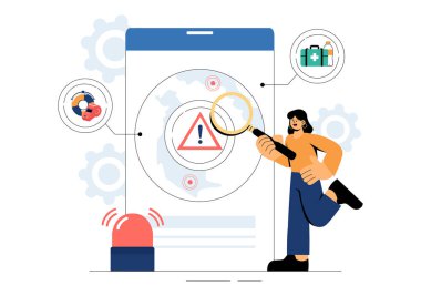 Afete Hazırlık Vektörü İllüstrasyonu Topluluk Afet Planlama, Acil Durum Planlama Listesi ve Arka planda Yıl Hazırlık