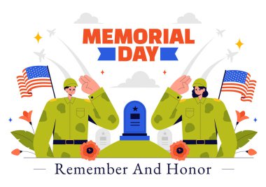 Düz Tarzlı Amerikan Bayrağı ve Kurdelesi 'nin yer aldığı Değerli Askerleri Hatırlama ve Onurlandırma Gününün Vekil İlülasyonu
