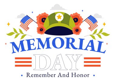 Düz Tarzlı Amerikan Bayrağı ve Kurdelesi 'nin yer aldığı Değerli Askerleri Hatırlama ve Onurlandırma Gününün Vekil İlülasyonu