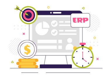 ERP Girişim Kaynak Planlama Sistemi Vektör İlülasyonu İş Bütünleşmesi, Üretim Geliştirme ve Şirket Geliştirme