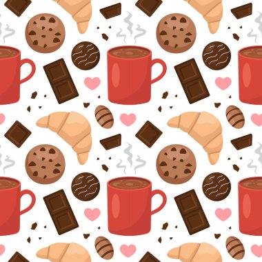 Düz Çizgi Film Biçiminde Erimiş Şekerler ve Pastalarla Çikolatalı Şekerlemesiz Şekillendirme