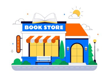 Bir Okul Kütüphanesi Eğitim, Okuma, Eğitim, Öz Geliştirme ve Düz Arkaplanda Edebiyat