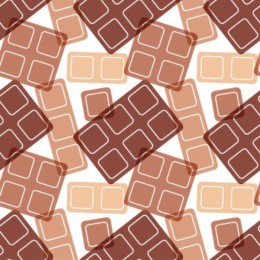 Düz Çizgi Film Biçiminde Çikolatalı Tatlıların Kusursuz Şekerlemeleri ve Erimiş Şekerler