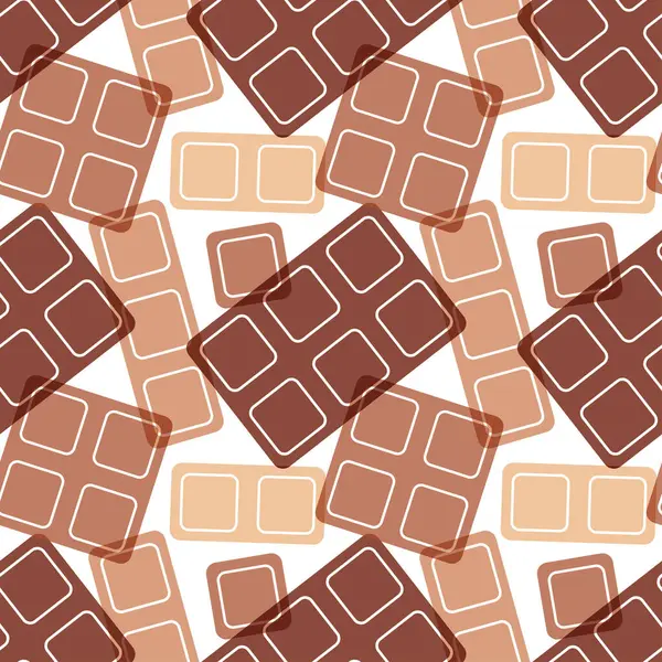 Düz Çizgi Film Biçiminde Çikolatalı Tatlıların Kusursuz Şekerlemeleri ve Erimiş Şekerler