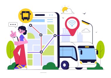 Mobil İzleme Arayüzü, Otobüs ve Bulut Bilgisayar Teknolojisi ile Şehir Alanı GPS Haritası Gezintisi içeren Akıllı Toplu Taşımacılık Sistemi Resimleri