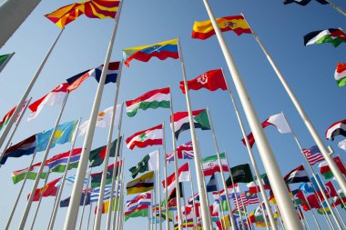 Dünya - Katar bayrakları