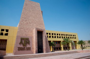 Doha, Qatar - October 6, 2022: Texas A and M University at Qatar is a branch of Texas A and M University located in Education City clipart