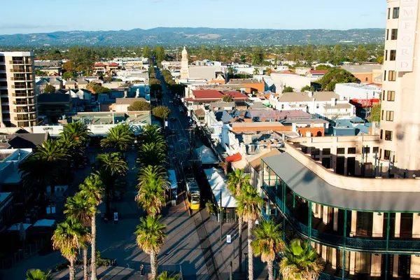 stock image Glenelg, Australia - May 2, 2022: Moseley square seen from the ferris wheel