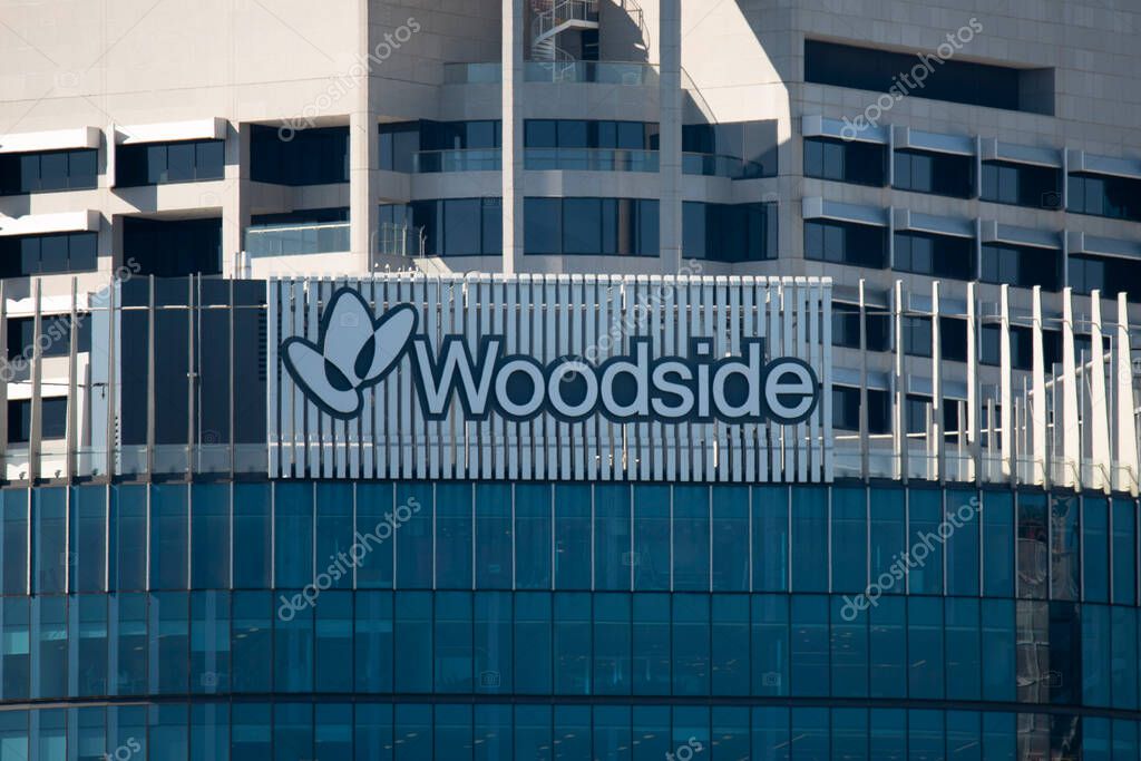Perth, Australia - March 10, 2023: Woodside Plaza office building once used as Woodside Petroleum Headquarters