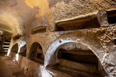 San Gennaro 'nun yeraltı mezarları Napoli, İtalya