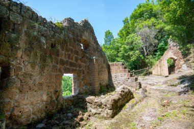 Antica Monterano 'nun kalıntıları - İtalya