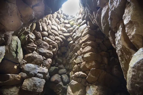 Stanowisko Archeologiczne Nuraghe Prisgiona Sardynia Włochy — Zdjęcie stockowe