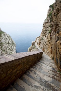 Neptune Grotto Merdivenine Erişim - Sardunya - İtalya