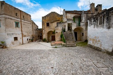 Matera 'daki yayalar - İtalya