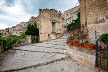 Matera 'daki yayalar - İtalya