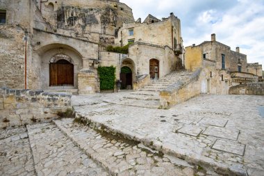 Matera 'daki yayalar - İtalya