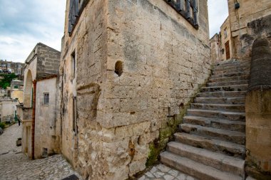Matera 'daki yayalar - İtalya