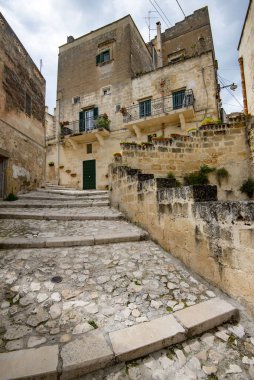 Matera 'daki yayalar - İtalya