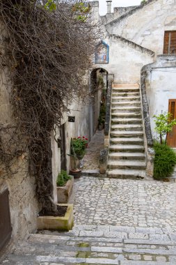 Matera 'daki yayalar - İtalya
