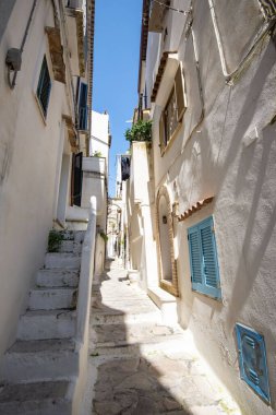 Sperlonga 'daki Pedestrian Caddesi - İtalya